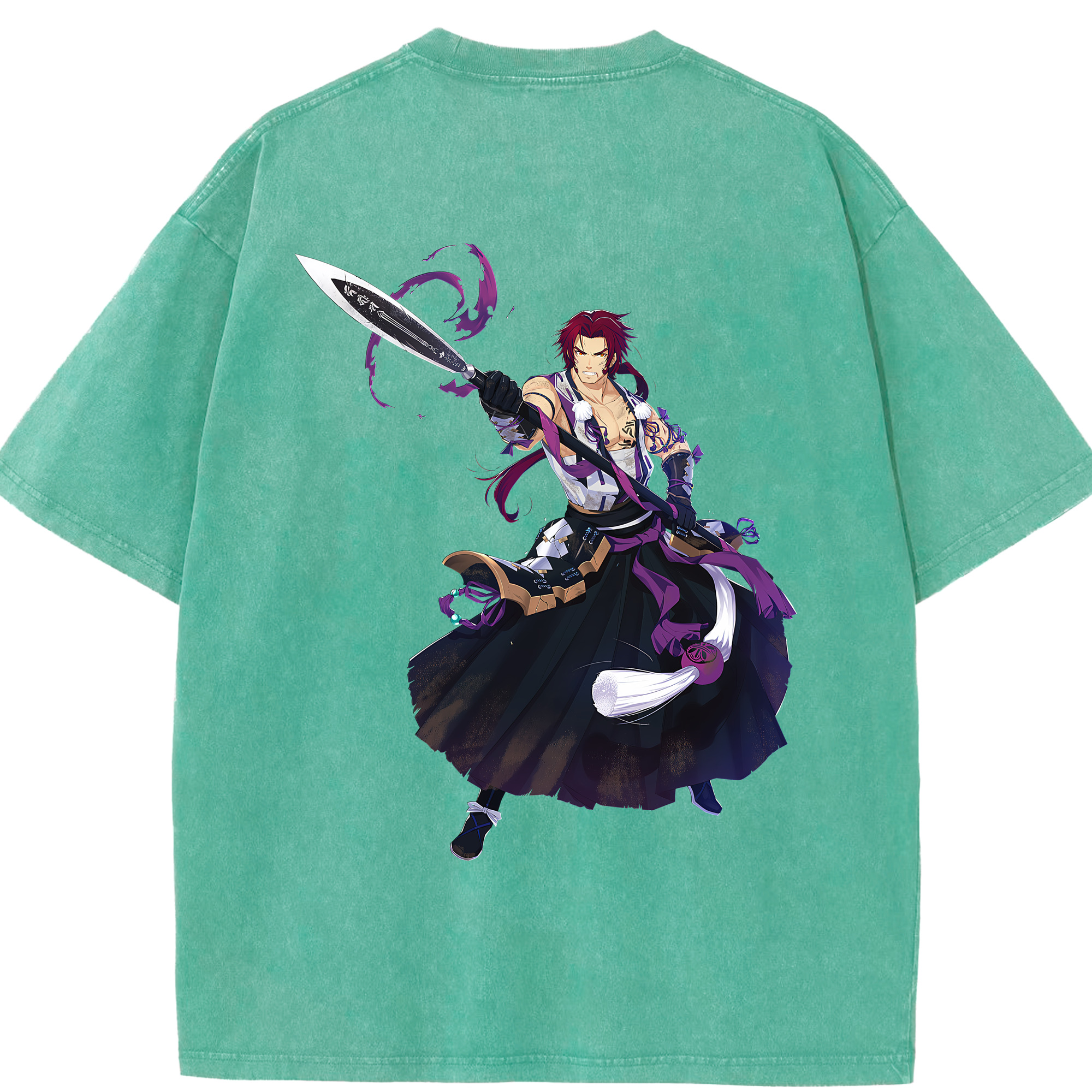 （画像用） 刀剣乱舞 Touken Ranbu 綿100% ヴィンテージ風 半袖Tシャツ（背面プリント）